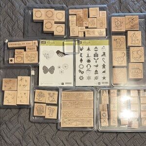 Stampin' Up! Rubber Stamp Set - Natural Wood Tones